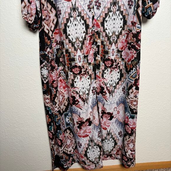 Show Me Your Mumu Dragonfly Cape Duster Maxi Length Women's Size Medium - Picture 9 of 11